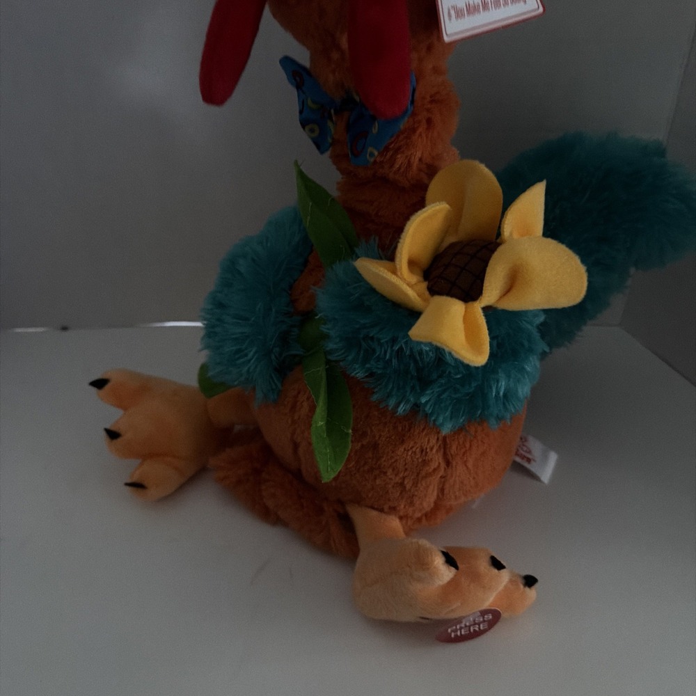Cuddle Barn Spring Chicken Animated Plush Rooster You Make Me Feel So Young NWT